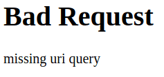 Bad Request Page
