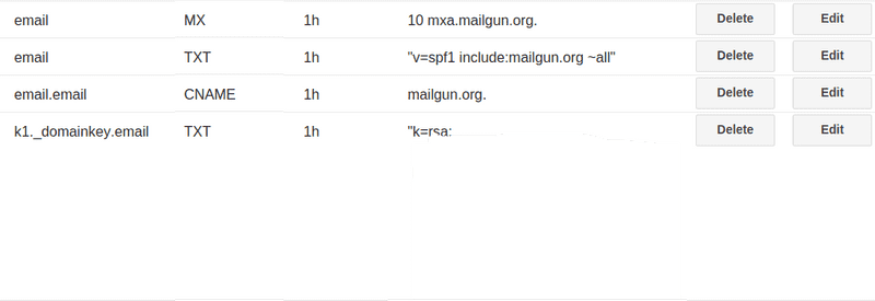 DNS settings in Google Domains